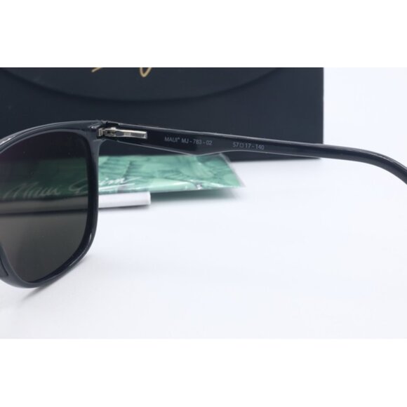 Maui Jim Sugar Cane MJ 783-02 Black Cat Eye Sunglasses Gray polarized Lens 57mm - Picture 5 of 5